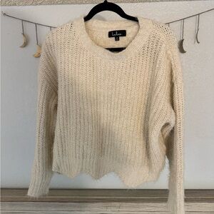Lulu's Soft Cream Knit Sweater